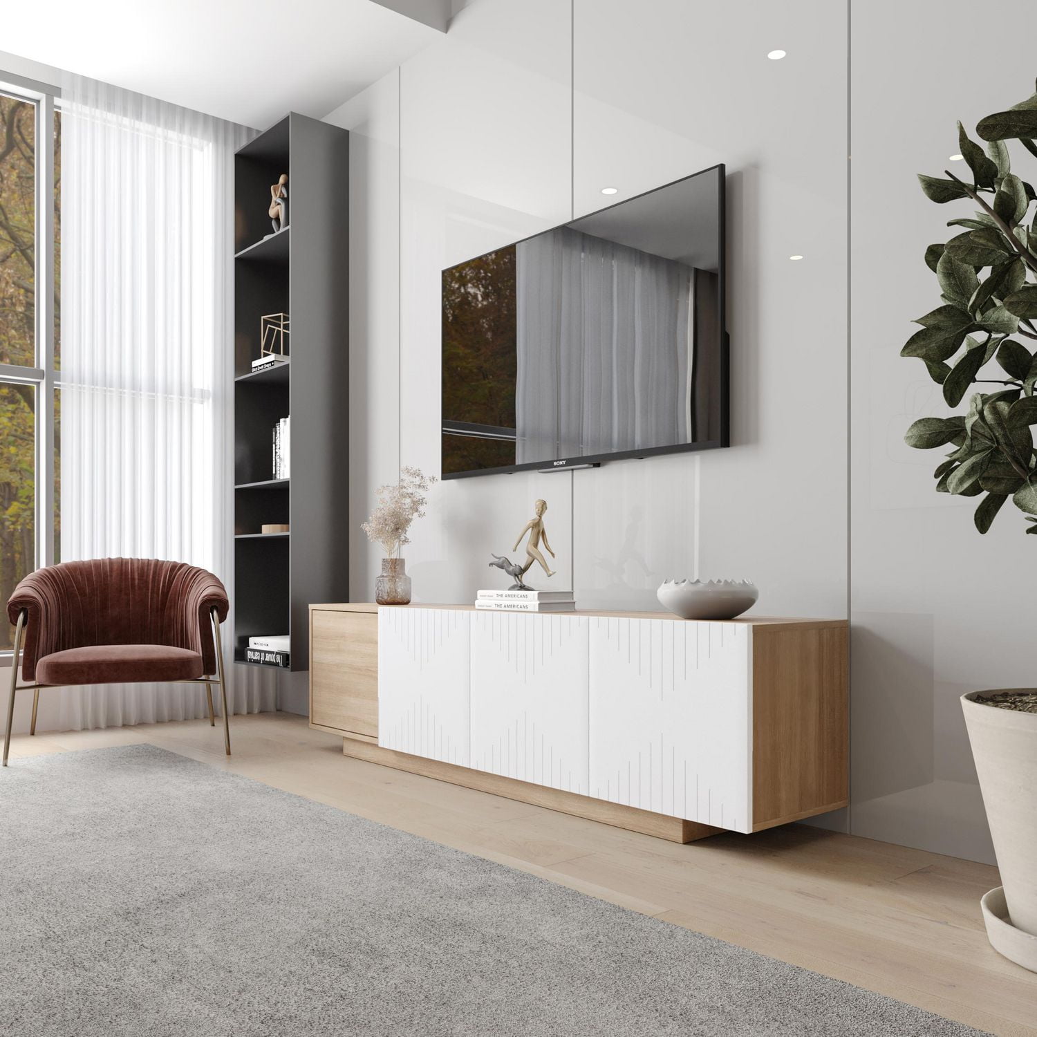 Nexera Meuble TV Riva 72 pouces