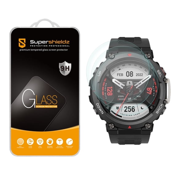 (3 Pack) Supershieldz Designed for Amazfit T-Rex 2 / Garmin VivoMove HR Tempered Glass Screen Protector, Anti Scratch, Bubble Free