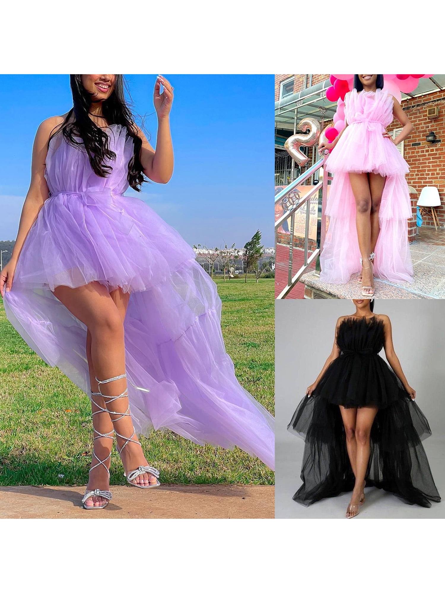 Asymmetrical Tulle Dress