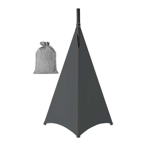 Funda para soporte de altavoz con bolsa de transporte, flexible, resistente al desgaste, con faldón de trípode, cubierta de 360 grados para bodas y