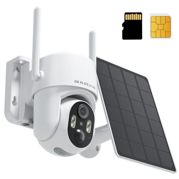 Cámara de seguridad celular HOSAFE.COM 4G LTE alimentada por energía solar