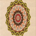 thumbnail image 1 of Ahgly Company Machine Washable Indoor Square Transitional Khaki Gold Area Rugs, 8' Square, 1 of 7