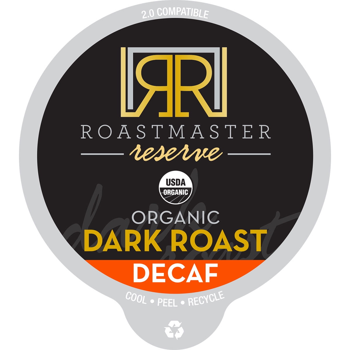 Roastmaster Reserve Organic Decaf Dark Roast Coffee 20ct. CO2 Decaf