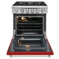 thumbnail image 6 of KOSTCH 30-in 5 Burners 4.55 Cu. Ft Convection Oven 110V Freestanding Liquid Propane Gas Range ( Red ), 6 of 6