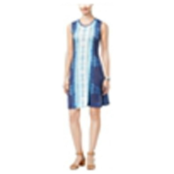 Style&co. Womens Swing Shift Dress, Blue, Small