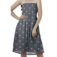 thumbnail image 2 of Moomaya Loungewear Beach Dress Sundresses For Women Printed Crepe Smocked Dress, 2 of 6