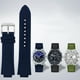 thumbnail image 2 of Correa de reloj de lona de nailon con base de cuero para Casio Edifice Series GST-B400 EFB-680 ECB-10D, correa de silicona, pulsera, 2 of 5