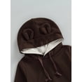 thumbnail image 5 of Bagilaanoe Toddler Baby Boy Long Pants Set Striped Print Long Sleeve Hoodie Pullover Tops + Sweatpants 6M 12M 18M 24M 3T 4T Kids Casual Sweatsuits, 5 of 8