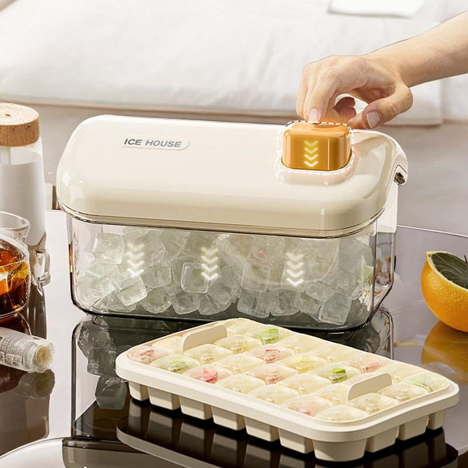 TISHITA Model Moulds Save Space Push Down Nonslip Ice Ball Maker Moulds Ice Box Container for Chocolate Freezer