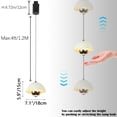 thumbnail image 4 of FSLiving Adjustable Levitate Track Pendnat Light J-Type Retractable Lift Track Pendnat Light with Gesture Control with Stepless Dimming Indoor Island Light Adjustable Wire Lamp,Beige - Set of 3, 4 of 9