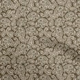 thumbnail image 1 of oneOone Viscose Jersey Brown Fabric Asian Batik Paisley Craft Projects Decor Fabric Printed By The Yard 60 Inch Wide, 1 of 4
