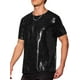 thumbnail image 5 of Camisetas de hombre INSPIRE CHIC con lentejuelas, de manga corta, cuello redondo, camisetas para fiestas en discotecas, 2XL, negras, 5 of 6