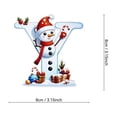 thumbnail image 1 of Christmas Tree Ornament Acrylic 2D Snowman Letter Pendant With Red Silk Jute And Gold Ribbons For Holiday Decoration, 1 of 3