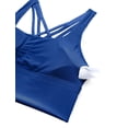 thumbnail image 4 of Sostén CRZ YOGA Sensación Desnuda Sin Aros Acolchado con Tirantes Azul M, 4 of 4