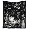 thumbnail image 3 of Halloween DIY Coloring Blanket with 24 Markers for Adults Kids, Color Your Own Washable Velvet Throw, Spooky Party Gift Decor, 3 of 5