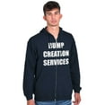 thumbnail image 3 of Dad Bump Creation Baby Announcement Men's Big & Tall Graphic Zip Up Hoodie Brisco Brands 3X, 3 of 5