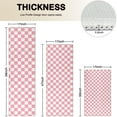 thumbnail image 4 of Pink and White Checkerboard Pattern Kitchen Rugs Sets Of 3,Kitchen Runner Rugs Non Skid Washable,Decorative Kitchen Floor Mats for Kitchen,Sink,Laundry,17"x30"+ 17"x47" + 17"x59", 4 of 6