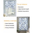 thumbnail image 3 of Blue Garden Forest Tie Up Curtains for Window, Thermal Insulated Balloon Shade Adjustable Rod Pocket Curtains Valance Panels for Kitchen Bathroom Cafe 42 x 54 Modern Art Vintage Nature Rock, 3 of 6