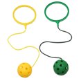 thumbnail image 4 of FELTECHELECTR pelotas de fitness elásticas clásicas para niños, juguetes giratorios con aro para saltar, pelotas giratorias de un solo pie esmeriladas (amarillas y verdes), 4 of 6