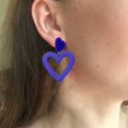 thumbnail image 5 of HMPEAIIY New 9 Color Fashion Earrings Earrings Fashion Acrylic Hollow Earrings Earrings For Women 80s Jewelry Big Earrings Neon Earrings Heart Stud Earrings for Women Earrings Women Set Valentine's, 5 of 6