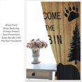 thumbnail image 3 of Cabin Blackout Curtains Rustic Farmhouse Forest Wild Animal Black Silhouette Vintage Nature Print Bedroom Living Room Kitchen Rod Pocket Decoration Window Drapes 2 Panels W21xL54in, 3 of 6