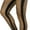 Diamond Net w/ Opaque Side Seams - Black, variant on ToBeInStyle Women's Slashed Fishnet Footless Tights - Turquoise - One Size