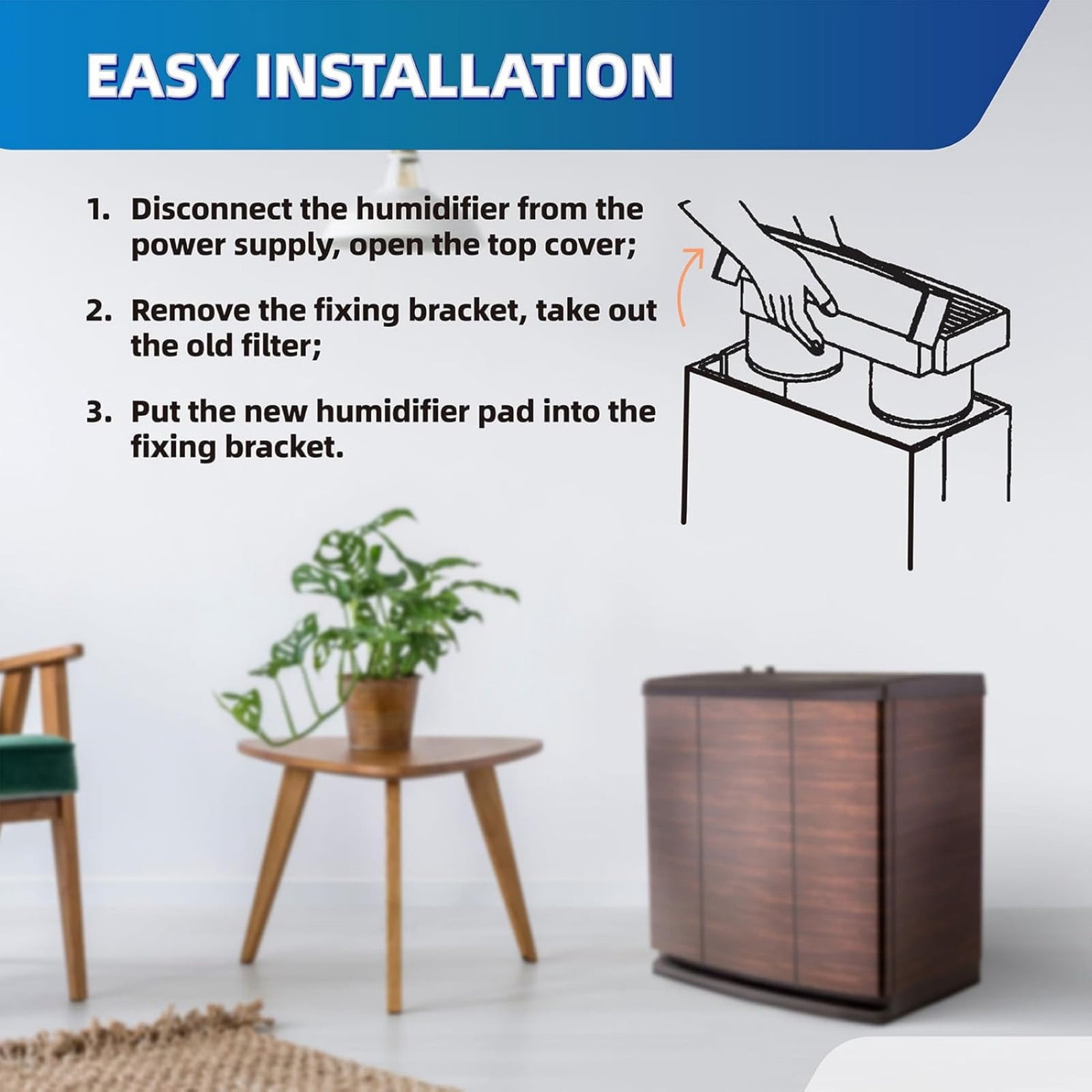GUYUTING Honeycomb Humidifier Wick Pad Filter Aluminium Foil Mesh Paper 2 Pcs for Emerson ES-12 Essick Air HD13030 Essick MoistAir HD1406
