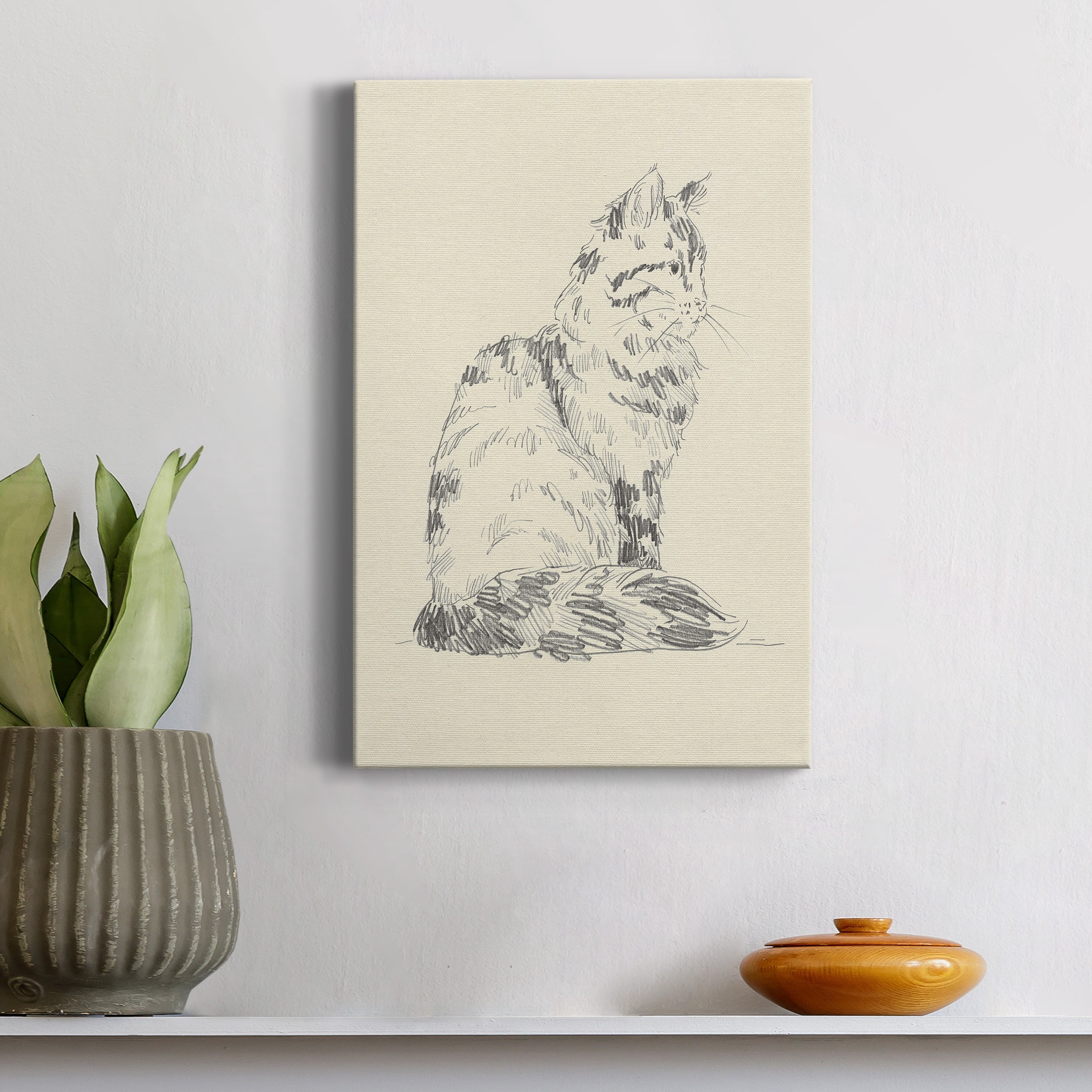 House Cat VI Premium Gallery Wrapped Canvas - Ready to Hang