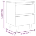 thumbnail image 2 of vidaXL Bed Cabinet Set of 2 Sonoma Oak Engineered wood, Solid pine, 2 of 5