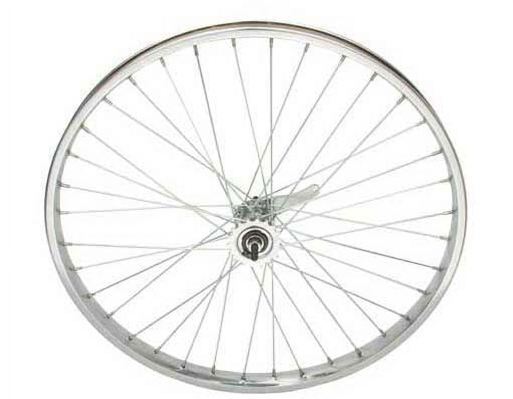 26" x 2.125" Steel Coaster Wheel 12G Chrome. Bicycle wheel, bike wheel, Lowrider bike wheel, lowrider bicycle wheel, chopper