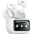 thumbnail image 1 of Auriculares inalámbricos 【con Pantalla táctil Inteligente】 Auriculares Bluetooth 5.4, Resistencia al Agua IPX5, Type-C (Blanco),Blanco, 1 of 11