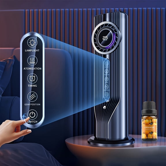 6-Speed USB- Portable Air Conditioner & Humidifier Cooling Fan , Bring a bottle of essential oil, Suitable for Home/Office/Dorm, Instant Cooling with 3-Second Rapid Cooling System.