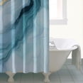 thumbnail image 4 of Blue Marble Gold Pattern Shower Curtain 84"x72" ,Bathroom Decorative Shower Curtains Set with 12 Hooks,Modern Waterproof Washable Shower Curtain, 4 of 6