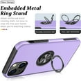 thumbnail image 6 of For Samsung Galaxy S24 Ultra 5G Hybrid Military Grade with Flat Metal Ring Stand 360° Rotation Kickstand Hard PC Back Slim Fit Phone Case Cover by Xpression - Purple, 6 of 8