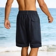 thumbnail image 5 of successthop Mens Cargo Shorts Big and Tall Knee Length Shorts Drawstring Elastic Bottoms Plaid Clothes with Pockets XL, 5 of 9
