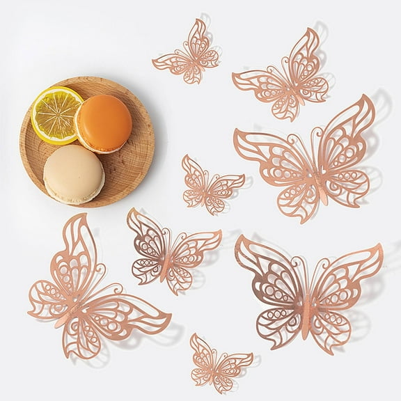 Clearance Wall stickers under $1,12Pcs 3D LaserButterfly Wall Decorations 3 Sizes 6Styles 4 Coloer Butterfly Party Decorations Birthday Decorations Butterflies For Crafts CakeDecorating