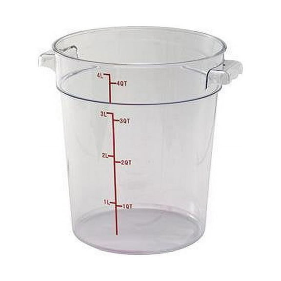 Winco Round Storage Container, 4-Quart