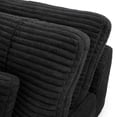 thumbnail image 5 of Muumblus 105" Oversized Modular Sectional Sofa with Movable Ottoman, L-Shaped Boneless Cloud Couch, Modern Sleeper Sofa for Living Room, Black Corduroy, 5 of 6