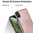 thumbnail image 6 of Allytech Wallet Case for iPhone XS/X - 2 Card Holder - Military Grade Drop Protection - Ultra Slim & Protective - Premium PU Leather Shockproof Phone Case for Women & Men - Rosegold, 6 of 7