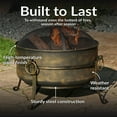 thumbnail image 6 of Sunnydaze 24" Round Wood-Burning Dark Bronze Finish Steel Cauldron Outdoor Fire Pit Bowl, 6 of 15