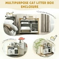 thumbnail image 4 of Spaco Hidden Cat Washroom with Double Doors and Scratch Cardboard-White,Cat Litter Box Enclosure, Cat Litter Box Furniture, Pet Crate, Cat Washroom Cabinet, Fits Most Litter Box, 4 of 10