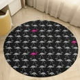 thumbnail image 6 of Flamingo Flock Round Carpet Circle Rug Outdoor Patio Area Rug Washable Large Area Rugs Hallway Room Decor Fitness Mats, 6 of 8