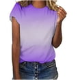 thumbnail image 2 of Fesfesfes Women T Shirt Women's Fashion Comfortable Casual Round Neck Short Sleeve Print Top Blouse Womens Basic Tops S(US:4), 2 of 4