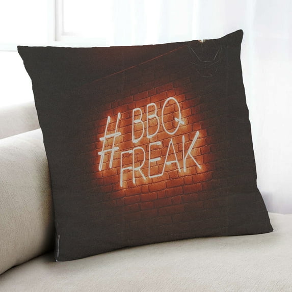 Ahgly Company Neon Neon Indoor Throw Pillow, 18 inch by 18 inch