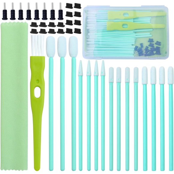 68 Pieces Cell Phone Cleaning Kit Brush Set USB Charging Port Type C Anti Dust Port Plug Set and Headphone Jack Cleaner Compatible with iPhone, iOS Android, Cell Phone, Electronics Cleaner