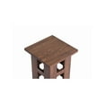 thumbnail image 3 of Mission Solid Oak Square End Table with Cut Outs - Walnut, 3 of 3