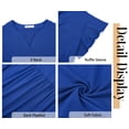 thumbnail image 6 of Fantaslook Summer Dresses for Women Ruffle Sleeve V Neck Midi Dresses Fashion Casual Flowy Vacation Sundress, 6 of 10