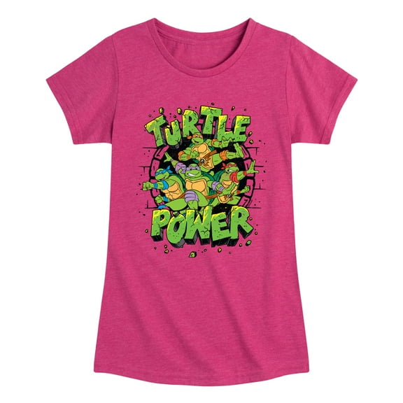Teenage Mutant Ninja Turtles  - Turtle Power New  - Toddler & Youth Girls Short Sleeve Graphic T-Shirt