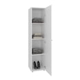 thumbnail image 2 of Home Linen Tall Cabinet with Single Door and One Mirror Engineered Wood White, 2 of 8