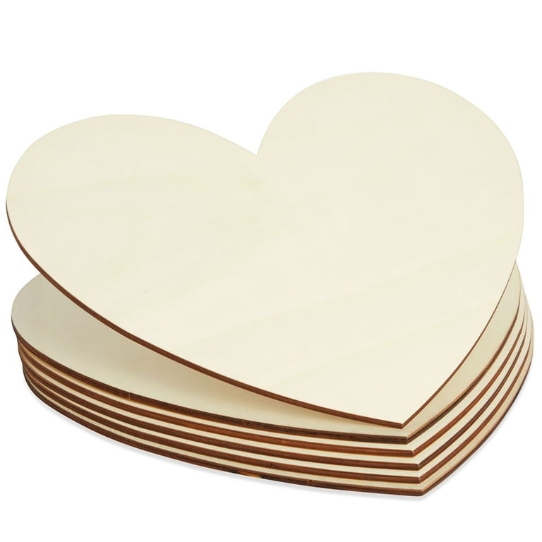 Wood Hearts for Crafts 12 Inch, 4 Pack DIY Blank Wooden Heart Shape  Ornaments for Crafts Unfinished Hearts Wood Cutout for Crafts Valentine's  Hearts